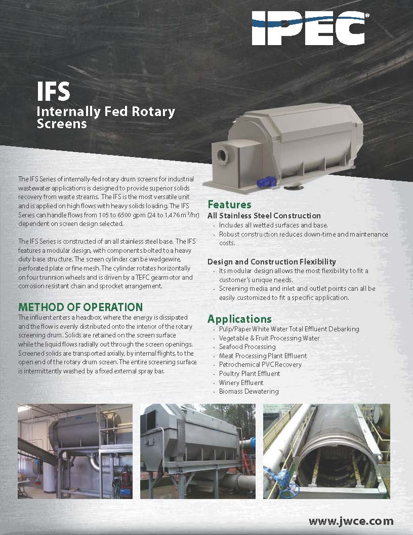 IFS Internally Fed Industrial Drum Screen