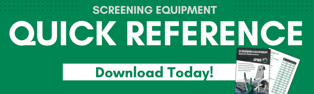 Quick Reference Screening Equipment Guide, Wastewater Screening Design