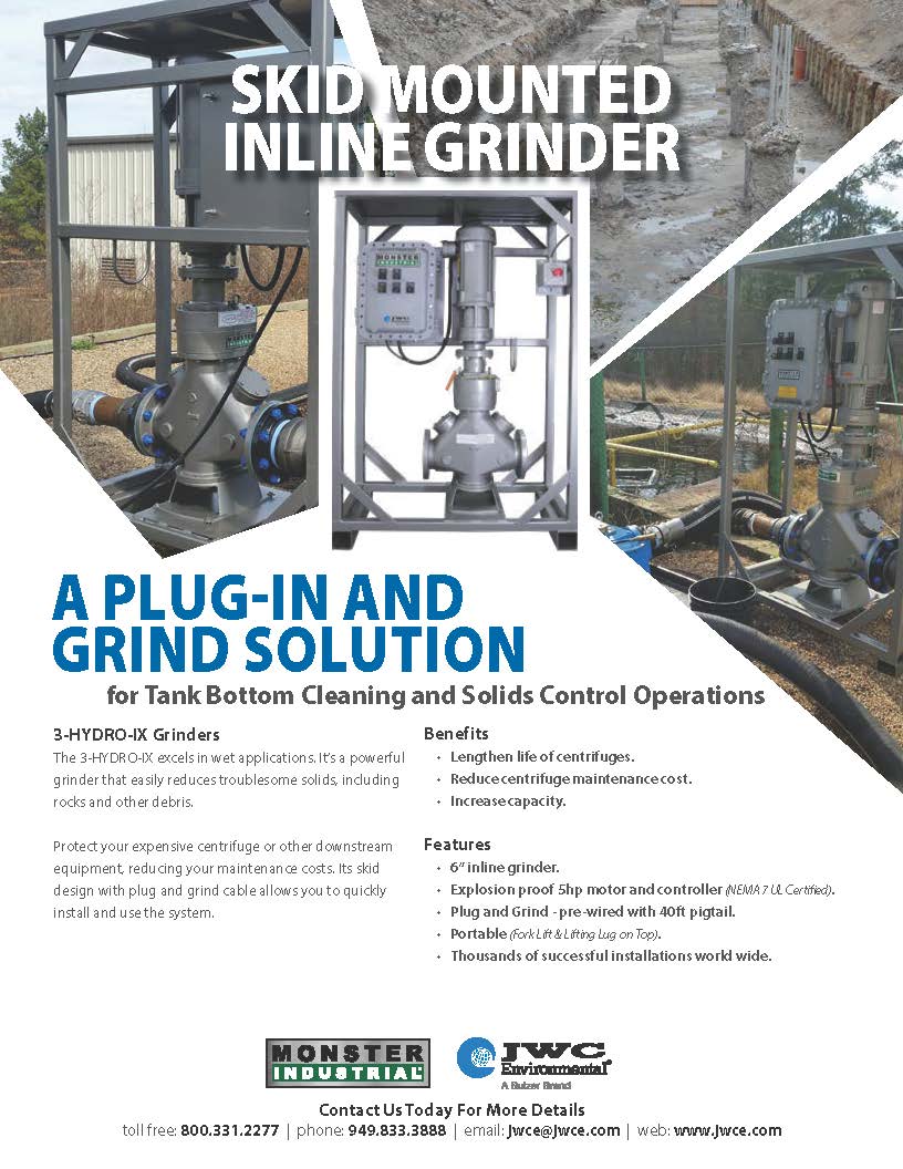 Skid Mounted Inline Grinder