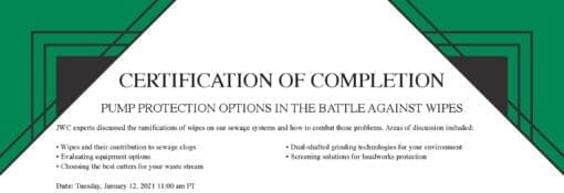 Pump Protection Options Battle Against Wipes Certification