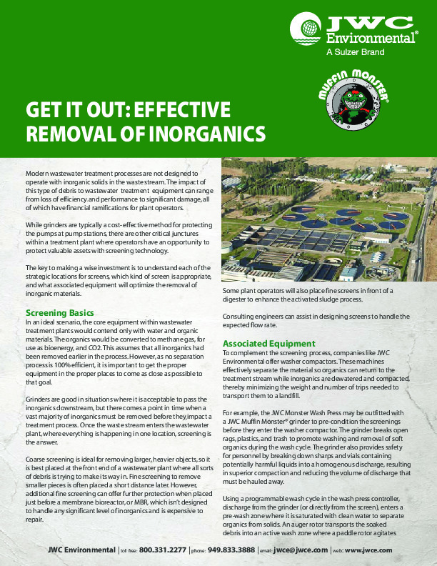 Get It Out: Effective Removal of Inorganics