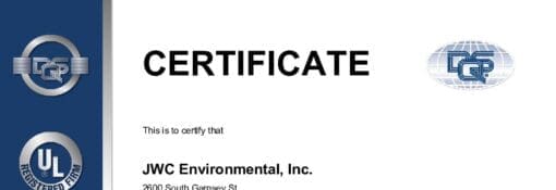 JWCE ISO Certificate
