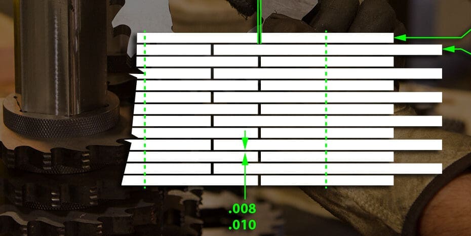 Cutter stack tolerances