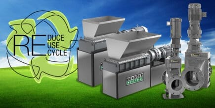 JWCE WC 3 & 4 SHRED machines next to each other with text "Reduce, Reuse, Recycle"