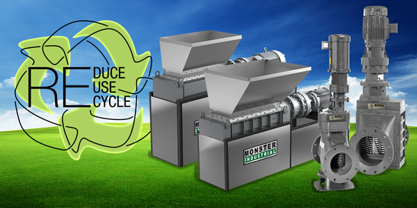 JWCE WC 3 & 4 SHRED machines next to each other with text "Reduce, Reuse, Recycle"